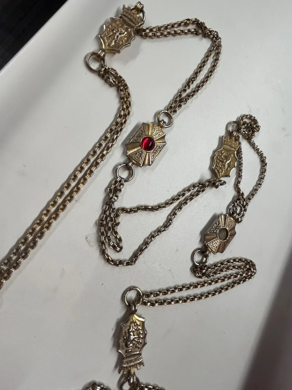 Ben Amun jeweled gold tone chain belt - Picture 4 of 9